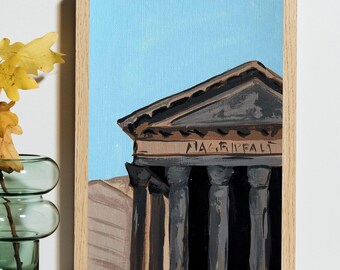 Rome Postcard, Pantheon, Fine Art Print, Wall Decor, Italy