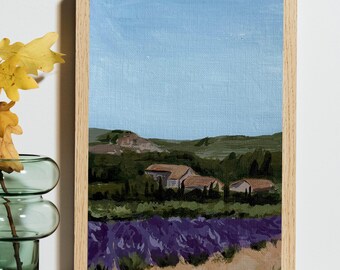 South of France Postcard, Lavender Fields, Lacoste, Fine Art Print, Wall Decor
