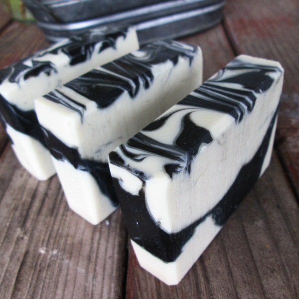 CHARCOAL soap with CLAY Palm Free Acne Fighting Soap, All Natural Soap, Facial Bar