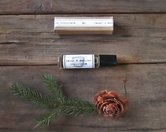 Perfume Oil CEDAR & Mexican Chocolate Roll on Perfume