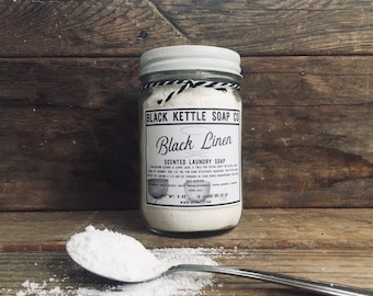 Mason Jar Laundry Soap BLACK LINEN upscale scent