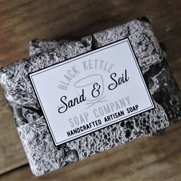 SAND + SOIL with pumice, scrubby soap, palm free