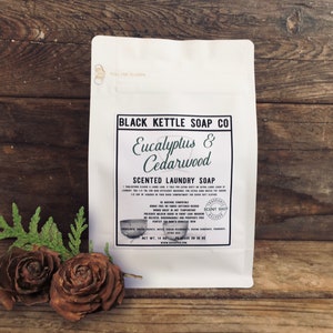 Laundry Soap EUCALYPTUS & CEDARWOOD Vegan, No Borax- Small Bag