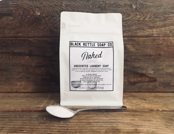 Unscented Laundry Soap NAKED Vegan and Borax free- Small Bag