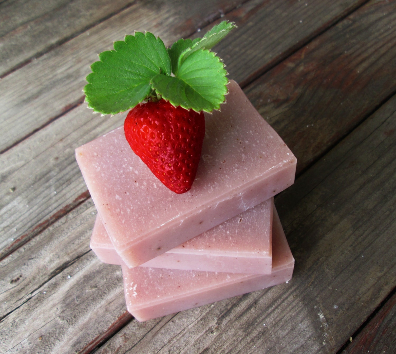 Organic Strawberry Soap THE Farmers Daughter-handmade
