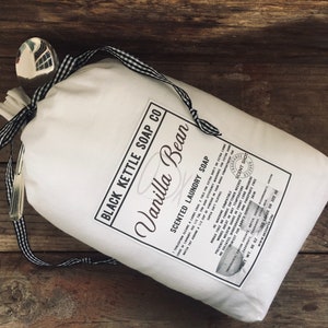 Laundry Soap VANILLA BEAN - 5 pound Cloth Bag