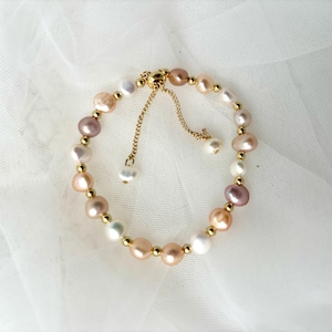 Genuine Natural Freshwater 3 Color Pearl Bracelet Adjustable for everybody Gold Color great gift for girlfriend sister wife