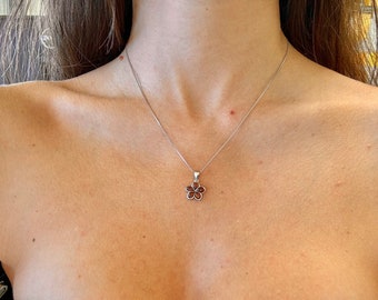 Koa Wood Plumeria Flower Necklace - Dainty Gift For Her - Hawaii Handmade Jewelry