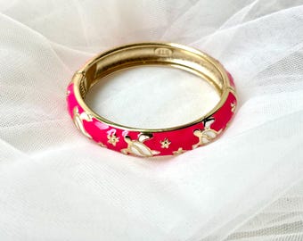 Toddler Bracelet - Baby Bracelet - Bangle Bracelet for Kids, Birthday Gift for Kids, Kids Jewelry, Kids Bracelet, Pink Turtle Bracelet