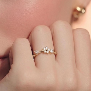 Anello a forma di fiore di Island Goddess Jewelry - Acciaio inossidabile - Anello Plumeria - Amanti della natura - Regolabile - Anello impilabile