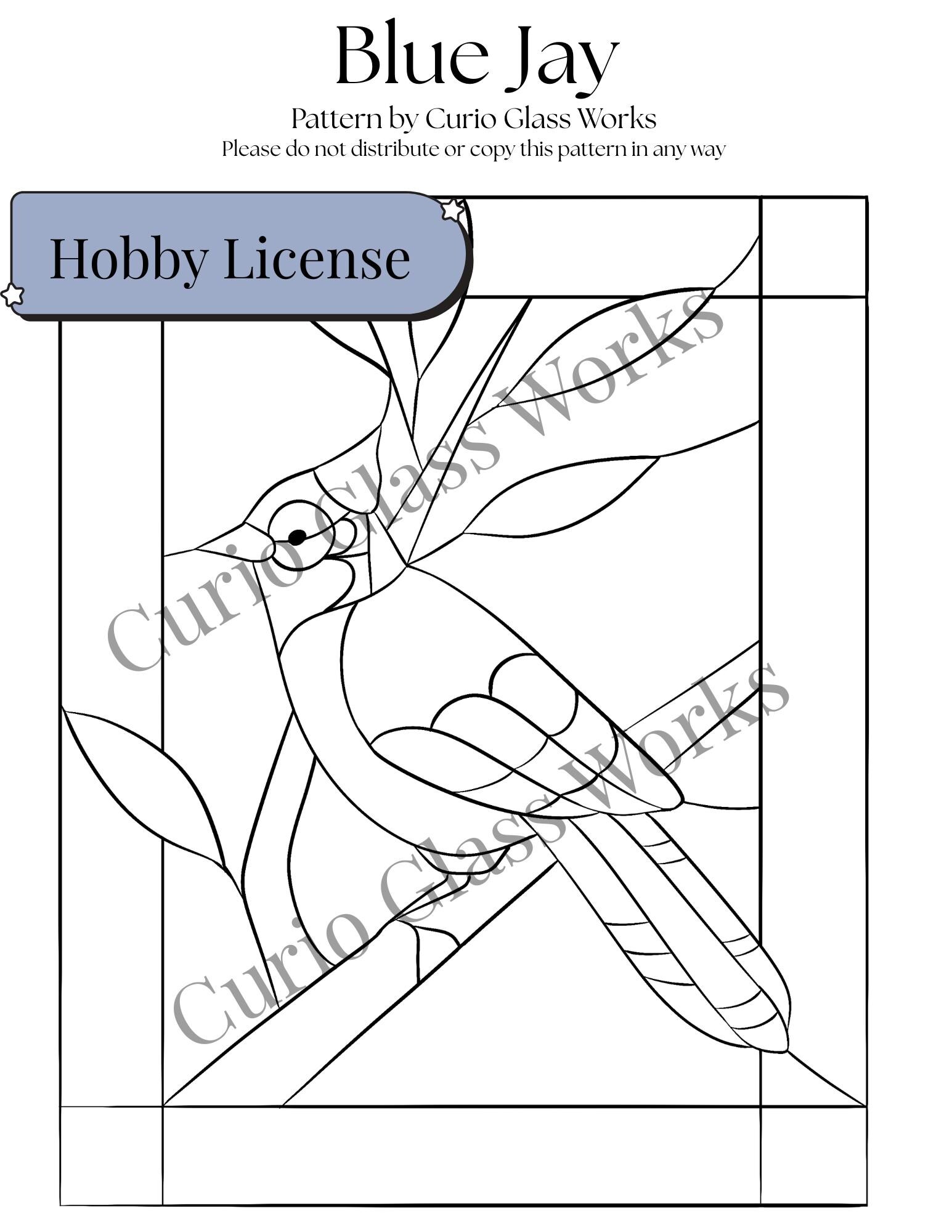 Blue Jay | Stained Glass Pattern | Digital Download - Etsy