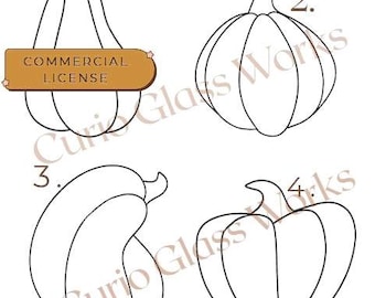 Assorted Pumpkins | Stained Glass Pattern | Digital Download