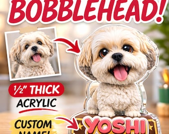 Estatua cabezona personalizada con retrato de mascota, decoración de escritorio personalizada para mascotas