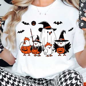 Halloween Chickens Png, Spooky Chickens Png, Autumn Png Sublimation Design, Fall Png, Pumpkin Png, Witch Png