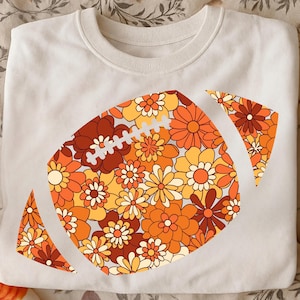 Floral Football Png, Game Day Png, Fall Vibes Png, Floral Fall Football Png, Autumn Png, Boho Floral Football Png, Football Mom Png
