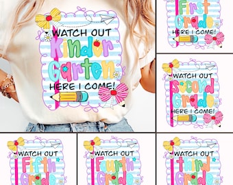 Preppy Back to School Floral Bundle, First Day Of School, School Png, Preppy School Png, School Bundle Png