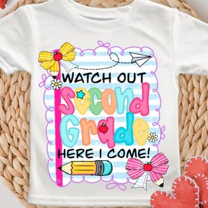 Second Grade Png Svg, Colorful Second Grade Png, Girls Second Grade, Back To School Design For Kid
