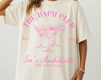 Bearbeitbares Logo-Paket für Junggesellinnenabschiede im Girls Club, Junggesellinnenabschied-PNG, The Bach Club PNG, Cocktail-Design für Strand-Junggesellinnenabschiede