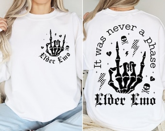 Nunca fue una fase. Emo anciano Svg, regalo de emo anciano, noche emo Svg, millennial Svg, día de la madre, mamá emo Svg, mamá divertida rockera.