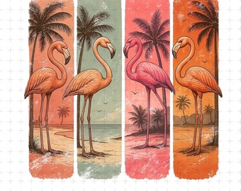 Flamingo Summer Png, Vintage Summer Png, Funny Summer Png, Summer Girly Png, Flamingo Png, Tropical Beach Bird Wraps