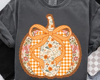 Preppy Herbst Kürbis Spitze Png, Coquette Herbst Png, Shabby Chic Cottage Core Ditsy Blumen Herbst Png, Herbst Png, Girly Blumen Herbst Png
