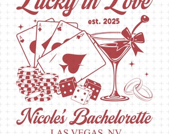 Lucky In Love Las Vegas Bachelorette-skjorta png, anpassad plats- eller möhippa-skjortadesign, personlig framtida brud, Las Vegas-festdesign