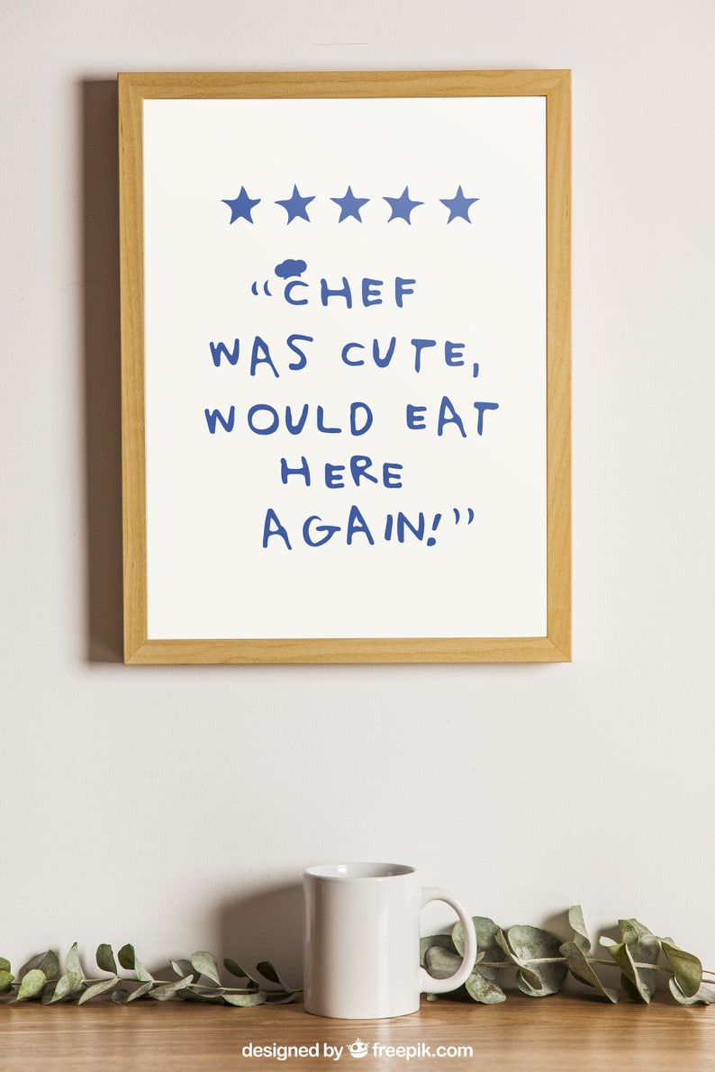chef was cute aesthetic kitchen print retro wall art... Chef Was Cute Aesthetic Kitchen Decor Cute Cooking Art Kitchen Wall Art ...