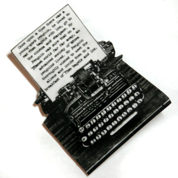 How to Write a Story Brooch