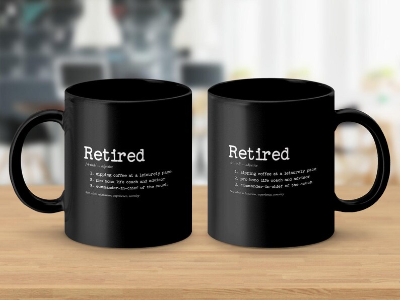 Couch Commander Personalized Retirement Definition Mug for a Custom