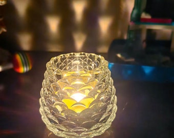 Glass Candle Holder, Candle Holder That Reflects Candle Light, Super Beautiful, Romantic Gift