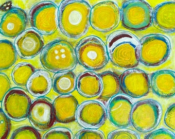 Original Abstract Painting on 20 x 20 Wrapped Canvas