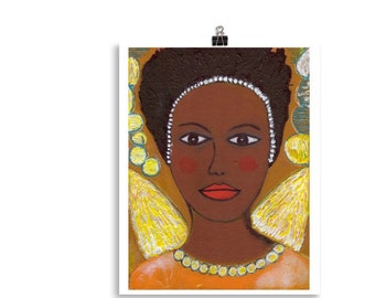 African American Woman Print 11 x 14, Black Art Poster