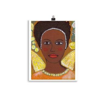 African American Woman Print 11 x 14, Black Art Poster
