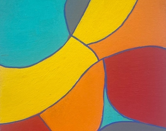 I Can’t Wrap My Head Around It, Original Abstract Art, 8 x 10 inches