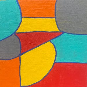 Abstract 6 x 6 Painting, Contemporary Home Decor, Original Painting on Canvas