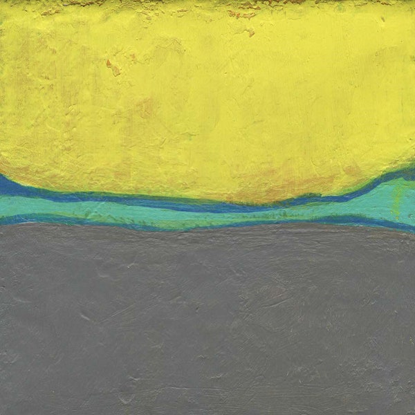 Yellow Grey Painting Etsy