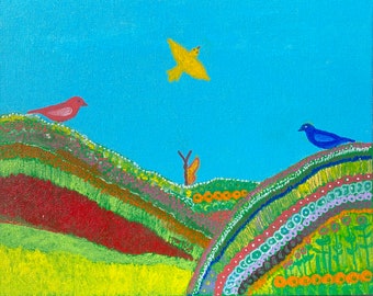 Whimsical Landscape Painting, Untitled