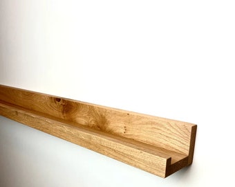 Oak picture rail, wall shelf, shelf, spice rack, hanging shelf, oak wood