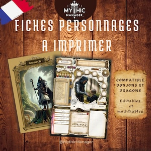 Fiche de personnage DnD éditable personnalisable