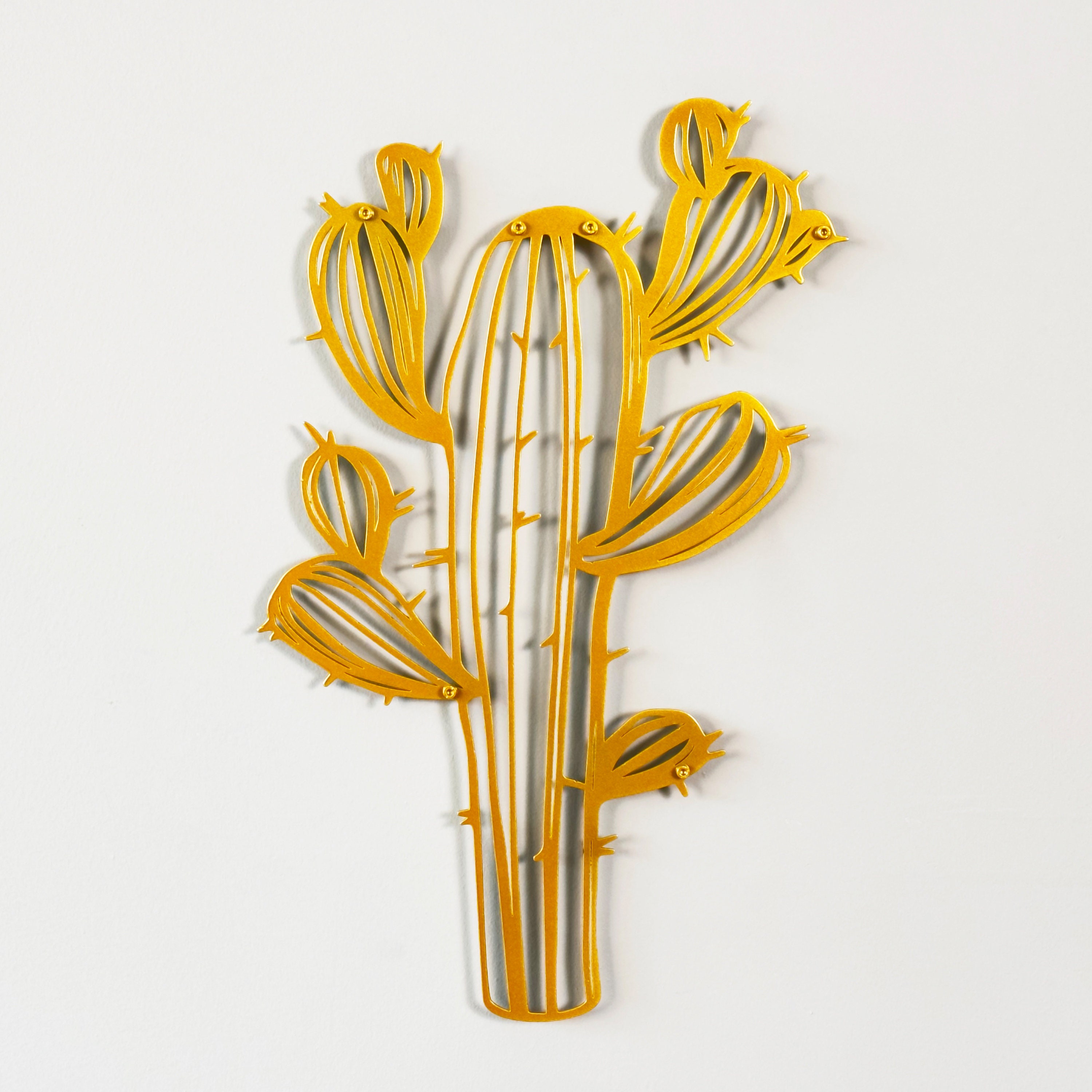 Saguaro Cactus Metal Wall Art Boho Home Decor Minimalist Wall ...