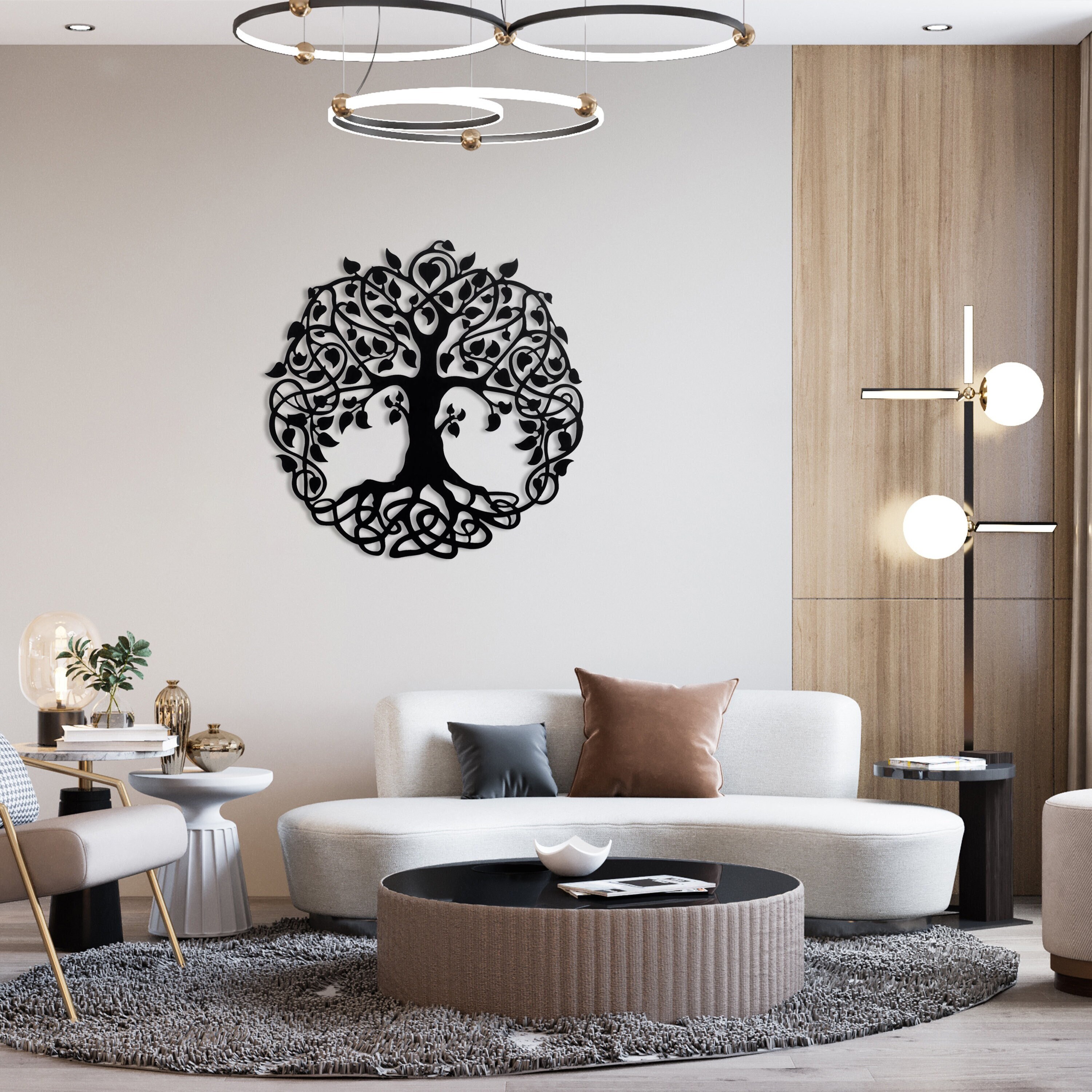 Tree of Life Metal Wall Art Family Tree Wall Hanging for Living Room ...