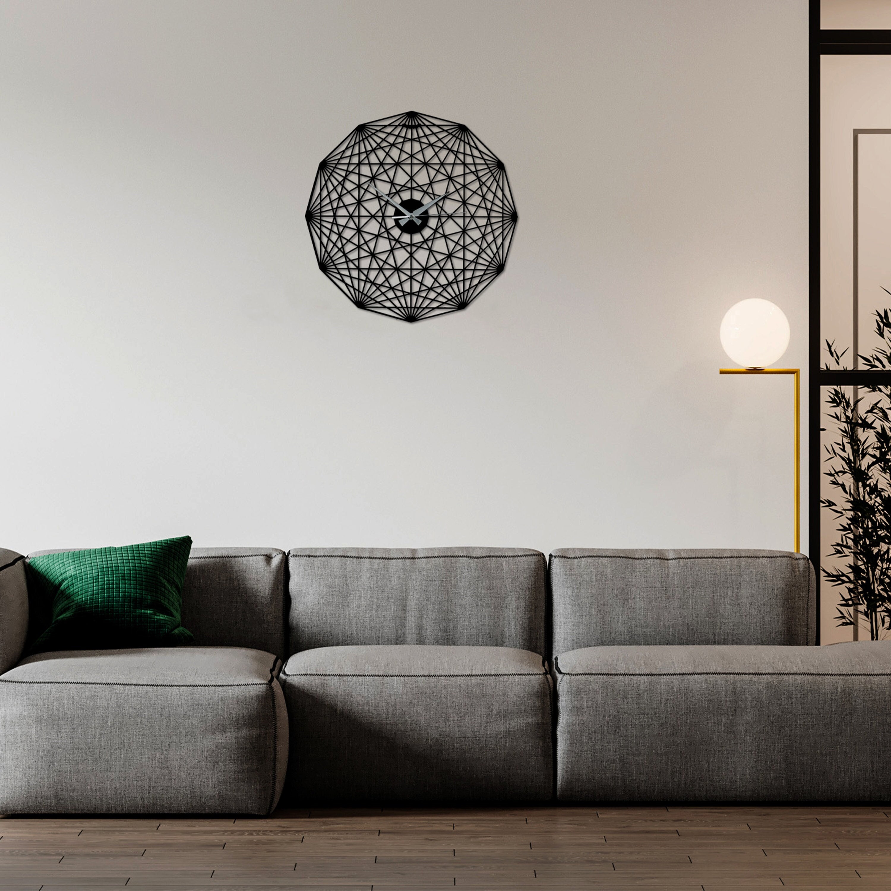 Dodecagon Metal Wall Clock Modern Geometric Home Decor - Etsy