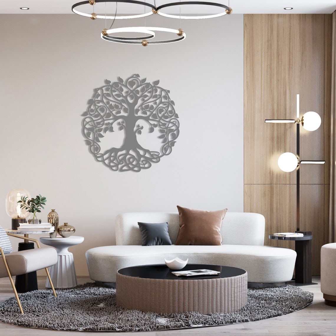 Tree of Life Metal Wall Art Family Tree Wall Hanging for Living Room ...