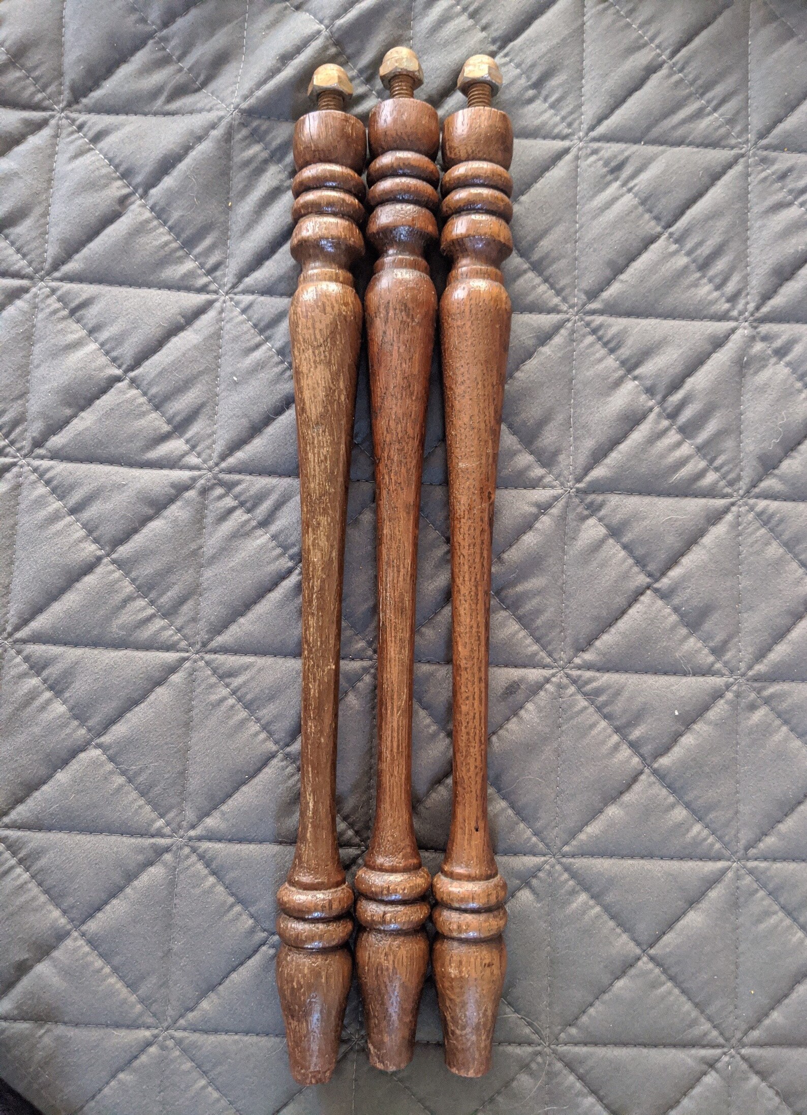 Lot of 3 Spindle Stool Table Legs Vintage MCM Furniture Etsy