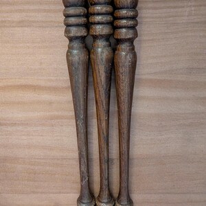 Mid Century Spindle Style wood 14” Stacking table stool legs set of 3