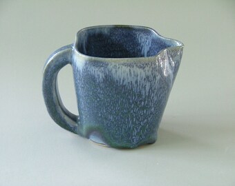 Frosty Denim Blue Square Pitcher