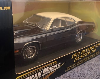 1971 Plymouth Duster 340 Black Chrome/black/white Interior Chase