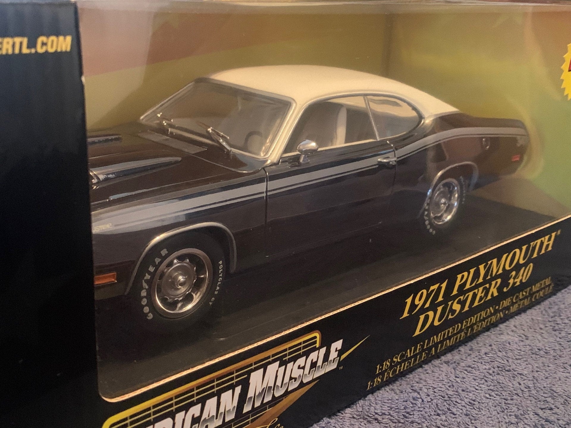 1971 Plymouth Duster 340 Black Chrome/black/white Interior Chase