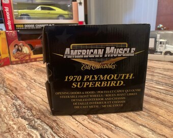 1970 Plymouth Superbird ERTL Black Chrome Chase Car 1/18 1/1000