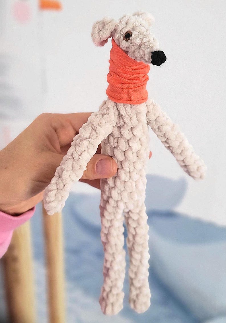 Italian Greyhound Plush Toy – Whippet Dog holiday gift, Gift for Dog Lovers image 19